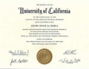 UCR Ph.D. Diploma